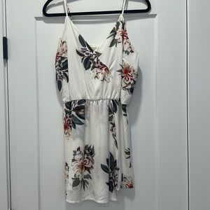 White floral romper dress